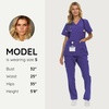 image:imageNautica Scrubs for Women Set of 2  Medical Nursing Stretch Top amp PantsPurple