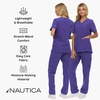 image:imageNautica Scrubs for Women Set of 2  Medical Nursing Stretch Top amp PantsPurple