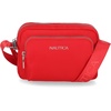 image:imageNautica Womens Out and About Adjustable Crossbody Bag PurseRed Nylon