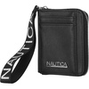 image:imageNautica Everglades Small Wallet for Women Compact Thin Wristlet Credit Card Wallet with ID Window Zippered Coin Purse BlackBlack