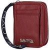 image:imageNautica Everglades Small Wallet for Women Compact Thin Wristlet Credit Card Wallet with ID Window Zippered Coin Purse BlackWine