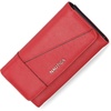 image:imageNautica Money Manager Womens Slim RFID Blocking Wallet Small Bifold Credit Card Holder with Zipper Coin Pocket and ID WindowFuego Red Buff