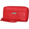 image:imageNautica On The Double Zip Around Vegan Leather Womens RFID Clutch Wallet With Wristlet Strap Indigo RedFuego Red 2