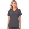 image:imageNautica Scrub Tops Women  Stretch Fabric Medical Nurse Shirt VNeckCharcoal