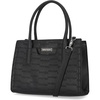 image:imageNautica Womens Sandy Jr Top Handel Satchel with Removable Crossbody StrapBlack Embossed Logo