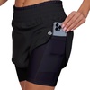 image:imageWomens Running Shorts Elastic High Waisted DryFit Moisture Wicking Performance Workout Athletic Biker Compression PocketBlack  Black