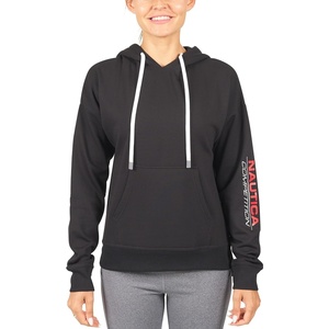 image:imageNautica Competition Womens Athletic Active Basic Essential Pullover Sweatshirt Hoodie Ultra Soft Fleece With PocketsBlack 2
