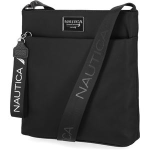 image:imageNautica Diver Nylon Small Womens Crossbody Bag Purse with Adjustable Shoulder StrapBlack Enamel