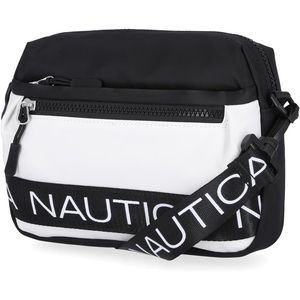 image:imageNautica Nylon Bean crossbodyBelt Bag adjustable shoulder strapBlackWhite