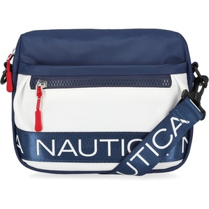 image:imageNautica Nylon Bean crossbodyBelt Bag adjustable shoulder strapIndigo  White