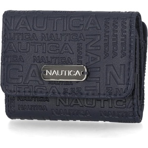 image:imageNautica Rowers End Small Wallet for Women RFID Blocking Slim Credit Card Holder with Zipper Coin Pocket Bifold Compact Wallet with ID Window in Indigo BoneIndigo Varigated