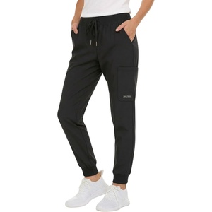 image:imageNautica Scrub Pants for Women  Jogger Cuffs 5Pocket Stretch FabricBlack
