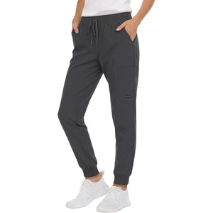 image:imageNautica Scrub Pants for Women  Jogger Cuffs 5Pocket Stretch FabricCharcoal
