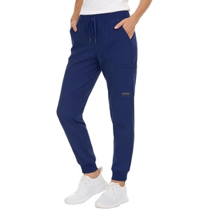 image:imageNautica Scrub Pants for Women  Jogger Cuffs 5Pocket Stretch FabricNavy