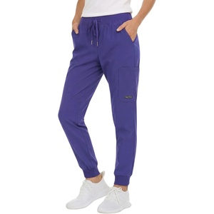 image:imageNautica Scrub Pants for Women  Jogger Cuffs 5Pocket Stretch FabricPurple
