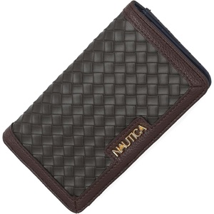 image:imageNautica Seaside Slim Womens Wallet RFID Blocking Credit Card Holder Coin Purse Checkbook Organizer Clutch Small Vegan Leather Wallet for Travel DoveEspresso Woven