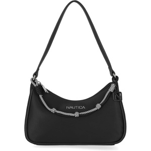image:imageNautica Voyager Hobo Bag for Women Vegan Leather Womens Purse Large Shoulder Handbag with Zipper ClosureBlack Swag Bag