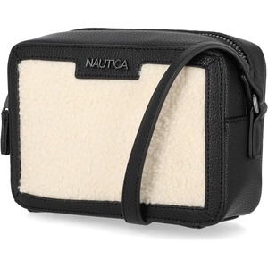 image:imageNautica Womens Candid Camera Adjustable Crossbody BagBlack Sherpa