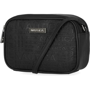 image:imageNautica Womens Candid Camera Adjustable Crossbody BagEmbossed Black
