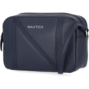 image:imageNautica Womens Candid Camera Adjustable Crossbody BagVariegated Logo Embossed Black