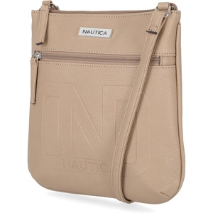 image:imageNautica Womens Lakeside Signature North South Crossbody BagMushroom Bannerman