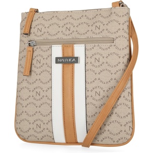 image:imageNautica Womens Lakeside Signature North South Crossbody BagPorthole Khaki