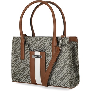 image:imageNautica Womens Sandy Jr Top Handel Satchel with Removable Crossbody StrapOlive Lakeside Jacquard