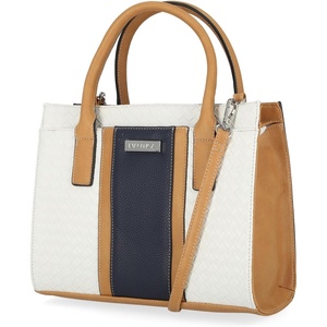 image:imageNautica Womens Sandy Jr Top Handel Satchel with Removable Crossbody StrapWhite Woven
