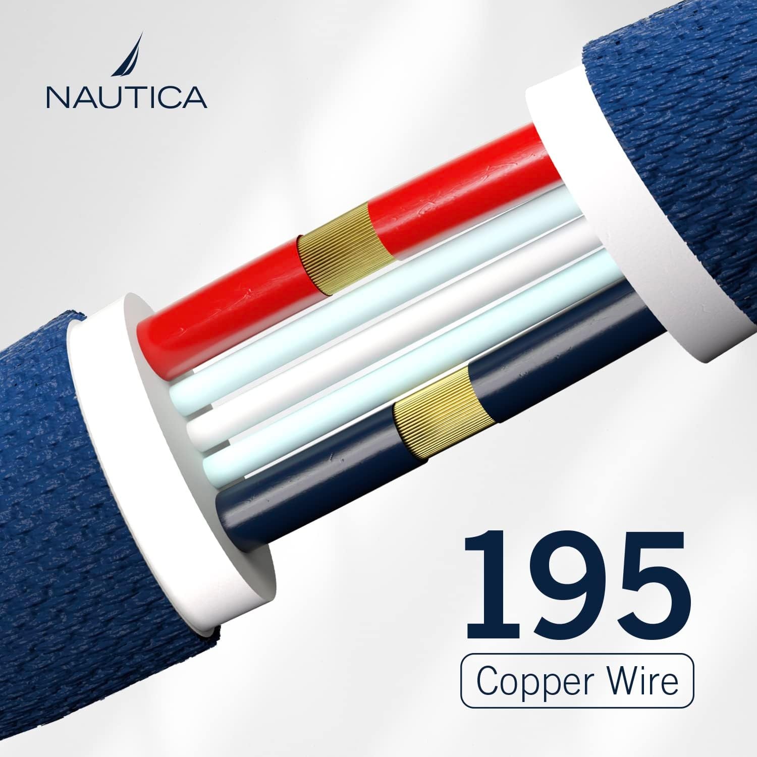 image:imageNautica USB C to Lighting Cable 4FT iPhone Charger Cable Type C to Lighting Cable MFi Certified Lighting to Type C Fast Charging Cord for iPhone 1312 11 X XS XR iPad AirPods and Many More