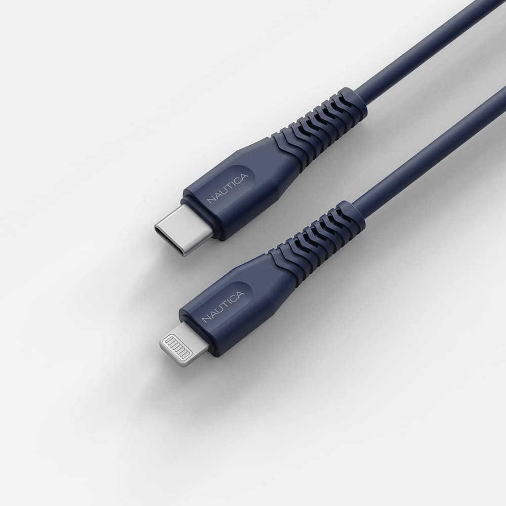 image:imageNautica USB C to Lightning Cable Type C to Lightning Cable USB C Charger MFi Verified Fast Charger Charging Cord Compatible with iPhone 1312 Pro Max11XXSXR iPad AirPod 4 Ft NavyNavy