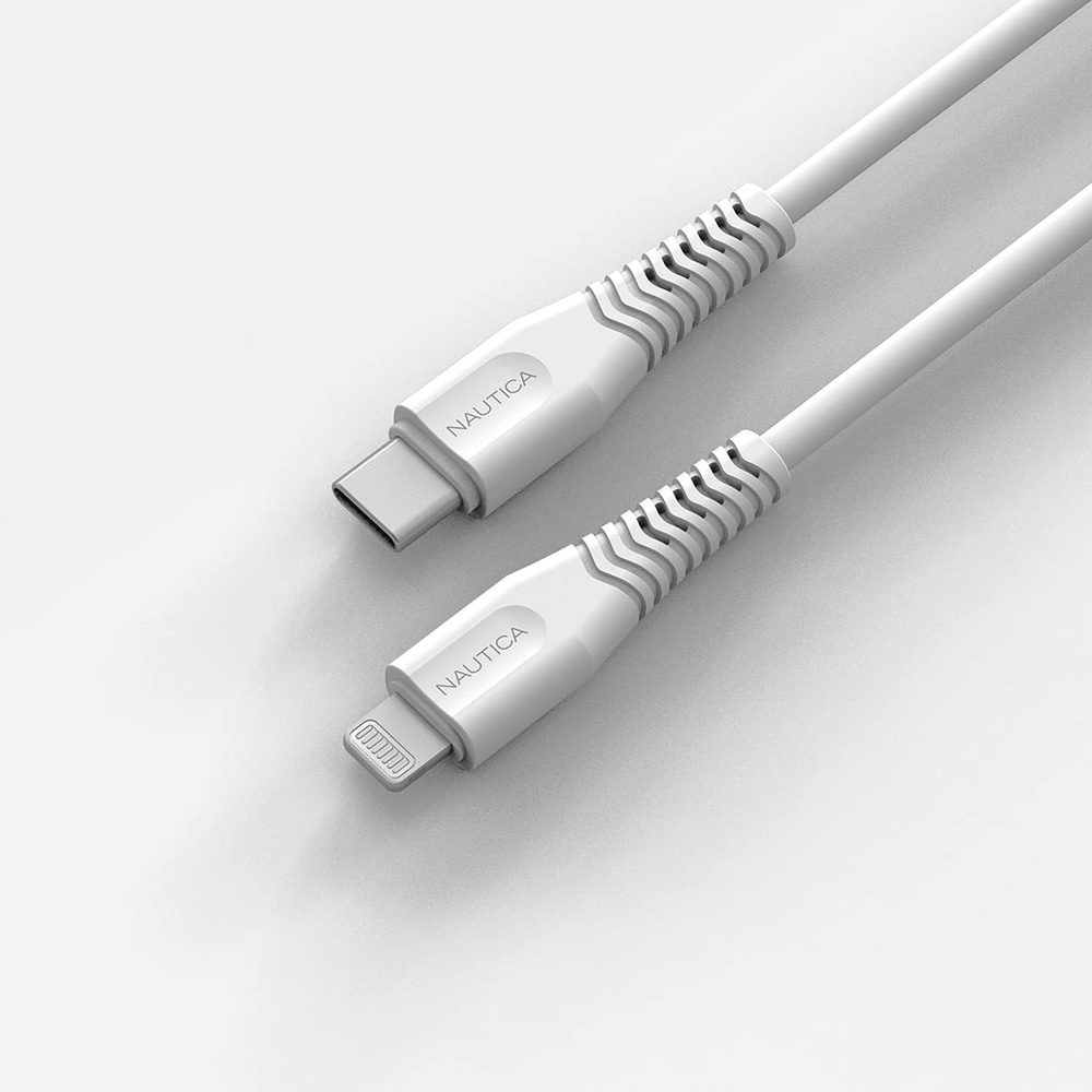 image:imageNautica USB C to Lightning Cable Type C to Lightning Cable USB C Charger MFi Verified Fast Charger Charging Cord Compatible with iPhone 1312 Pro Max11XXSXR iPad AirPod 4 Ft NavyWhite