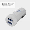 image:imageNautica Dual Port Car Charger 12W Output 2X USBA Port Quick Charge Compatible with iPhone Android Phones Tablets Powerbanks WhiteWhite