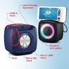 image:imageNautica Portable Bluetooth Speaker Wireless IPX5 Splashproof Integrated Phone Holder 15 Hours Playtime Dynamic Led Lights TWS Pairing Pure Bass for Home Outdoor Navy  RedNavy  Red