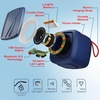 image:imageNautica Portable Bluetooth Speaker Wireless IPX5 Splashproof Integrated Phone Holder 15 Hours Playtime Dynamic Led Lights TWS Pairing Pure Bass for Home Outdoor Navy  RedNavy  Red