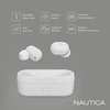 image:imageNautica T300 True Wireless Earbuds Bluetooth v50 TWS inEar Earphones with Builtin Mic Wireless Bluetooth Earbuds MicroUSB Charging Case Touch Control Ergonomic Design SweatProof Off White