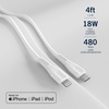 image:imageNautica USB C to Lightning Cable Type C to Lightning Cable USB C Charger MFi Verified Fast Charger Charging Cord Compatible with iPhone 1312 Pro Max11XXSXR iPad AirPod 4 Ft NavyWhite