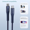 image:imageNautica USBC to USBC Cable 15W HighSpeed Charging Durable Braided Cable Premium Quality Universal Compatibility Navy