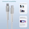 image:imageNautica USBC to USBC Cable 15W HighSpeed Charging Durable Braided Cable Premium Quality Universal Compatibility White