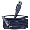 image:imageNautica C65 Charging Cable USB A to Lightning Cable for UltraFast Charging Durable Braided Design 12W 480 MbpsNavy