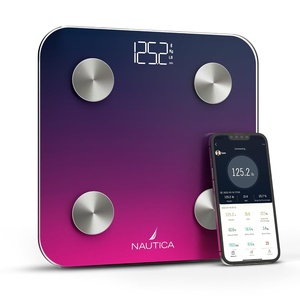 image:imageNautica Body Tracker Digital Bathroom Scale BluetoothEnabled Smart Scale with BMI Body Fat Muscle Mass Tracking amp More Syncs with Smartphone App for Body Composition Tracking 396 LbsNavy Fuschia