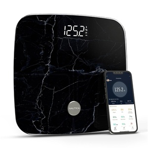 image:imageNautica Body Tracker Digital Bathroom Scale BluetoothEnabled Smart Scale with BMI Body Fat Muscle Mass Tracking amp More Syncs with Smartphone App for Body Composition Tracking 396 LbsBlack Stone