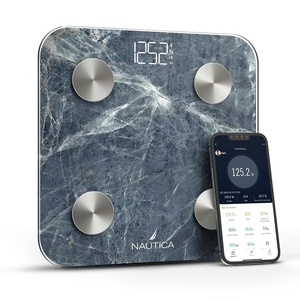 image:imageNautica Body Tracker Digital Bathroom Scale BluetoothEnabled Smart Scale with BMI Body Fat Muscle Mass Tracking amp More Syncs with Smartphone App for Body Composition Tracking 396 LbsAqua Stone