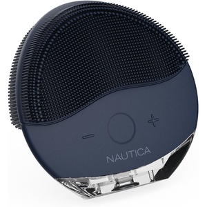 image:imageNautica PC110 DualSided Sonic Silicone Face Scrubber with USB Charging amp LED Indicator  Waterproof Rechargeable Face Exfoliator Brush with Sonic Technology for Deep CleansingNavy