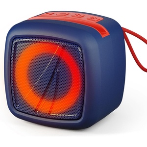 image:imageNautica Portable Bluetooth Speaker Wireless IPX5 Splashproof Integrated Phone Holder 15 Hours Playtime Dynamic Led Lights TWS Pairing Pure Bass for Home Outdoor Navy  RedNavy  Red