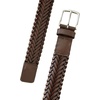 image:imageNautica Mens Casual Leather Belt  Everyday  Classic  Pants  Jeans  Khakis  Chinos  Metal BuckleBraided Leather  Brown
