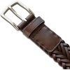 image:imageNautica Mens Casual Leather Belt  Everyday  Classic  Pants  Jeans  Khakis  Chinos  Metal BuckleBraided Leather  Brown