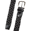 image:imageNautica Mens Casual Leather Belt  Everyday  Classic  Pants  Jeans  Khakis  Chinos  Metal BuckleBraided Two Tone  BlackGrey