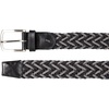 image:imageNautica Mens Casual Leather Belt  Everyday  Classic  Pants  Jeans  Khakis  Chinos  Metal BuckleBraided Two Tone  BlackGrey