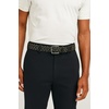 image:imageNautica Mens Casual Leather Belt  Everyday  Classic  Pants  Jeans  Khakis  Chinos  Metal BuckleBraided Two Tone  BlackGrey