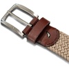 image:imageNautica Mens Casual Leather Belt  Everyday  Classic  Pants  Jeans  Khakis  Chinos  Metal BuckleBraided Webbing  Khaki
